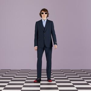 Brand new men’s Gucci Navy Blue Suit size 48 men’s M  dress pants size 34